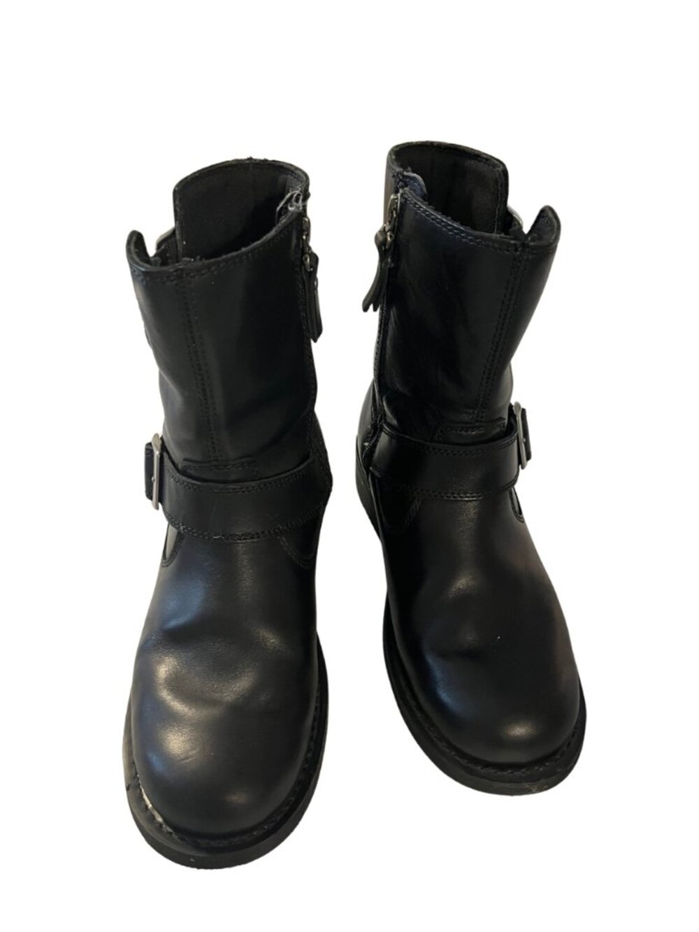 Harley-Davidson Women's Black Leather Engineer Boots Size 8M Moto Riding Boots
